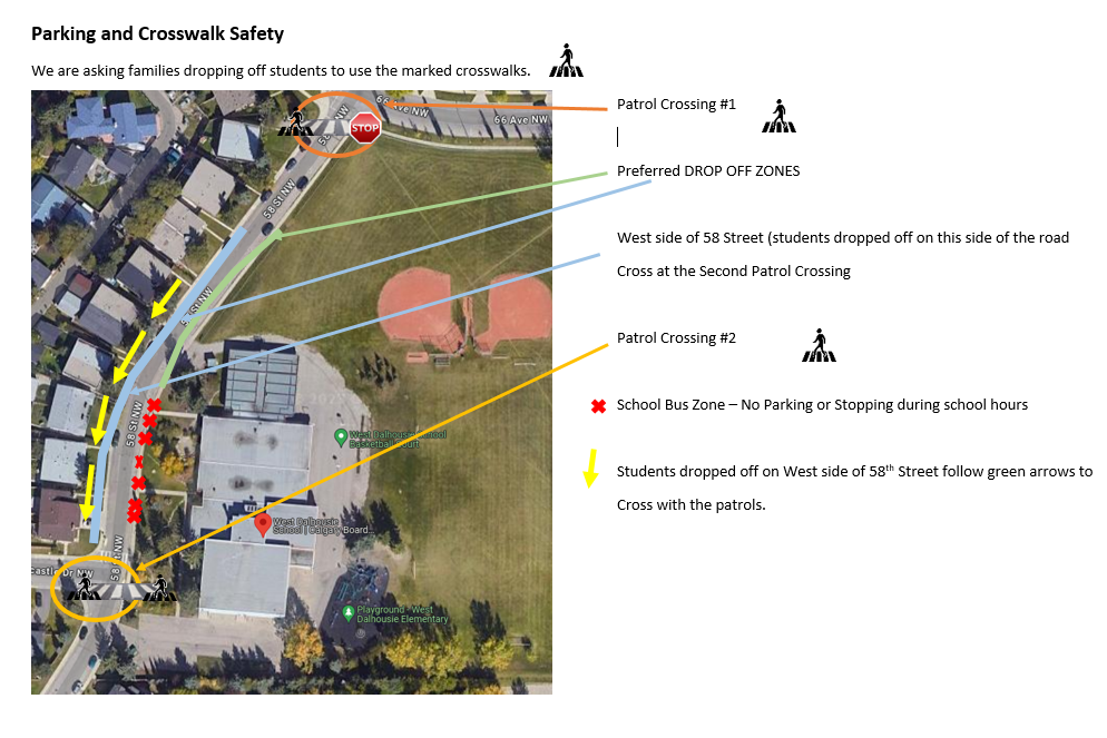 WDS Crosswalks and Drop off Zones